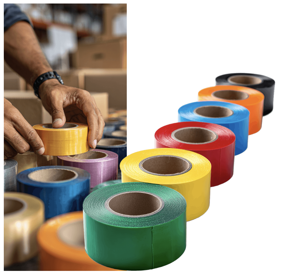 Cinta de empaque de colores