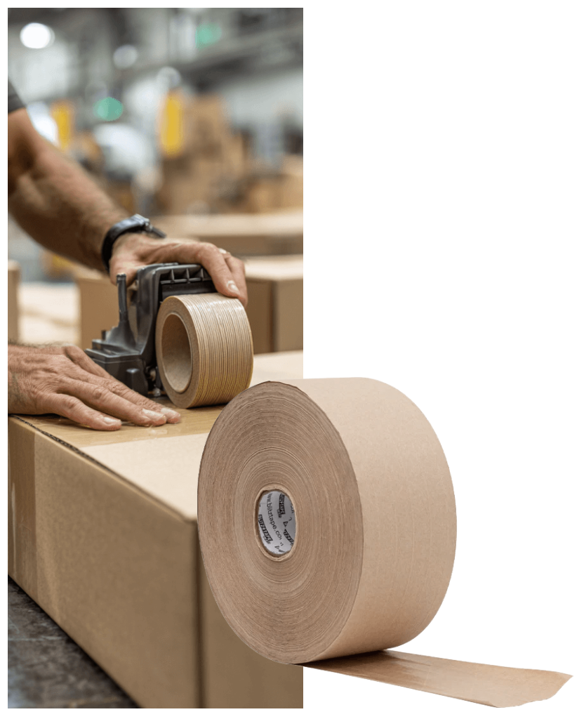 Cinta reforzada activada por agua